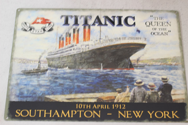 vintage bordjes titanic