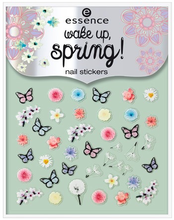 essence wake up spring nail stickers