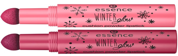essence winter glow cushion powder lipstick