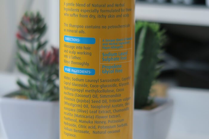 grahams hair care ingredienten shampoo