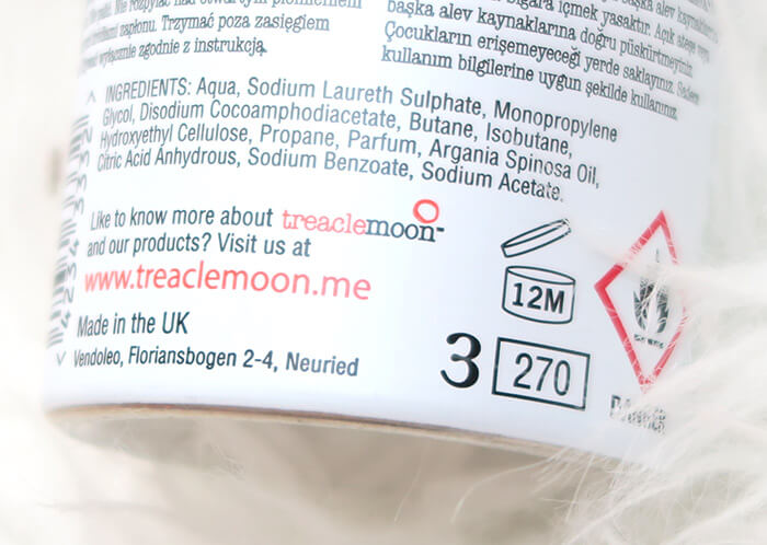 treaclemoon shower mousse my coconut island ingredienten | DoorMariska