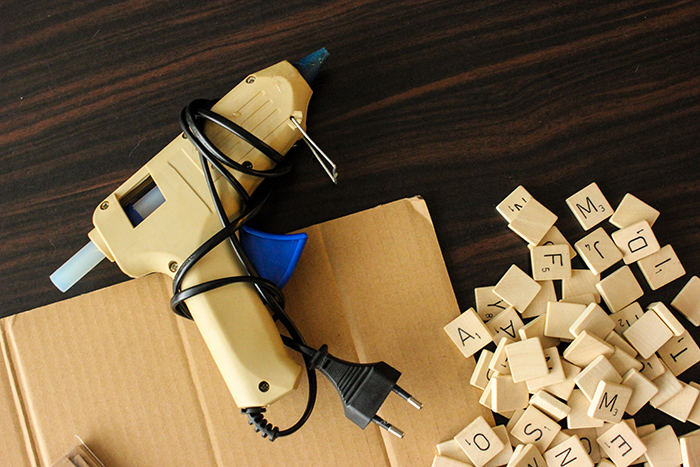 DIY - 3D kaarten met Scrabble letters