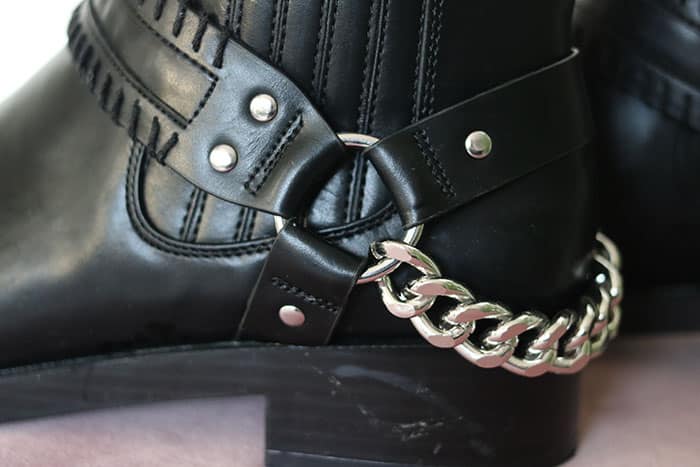 pull&bear zwarte laarzen met ketting