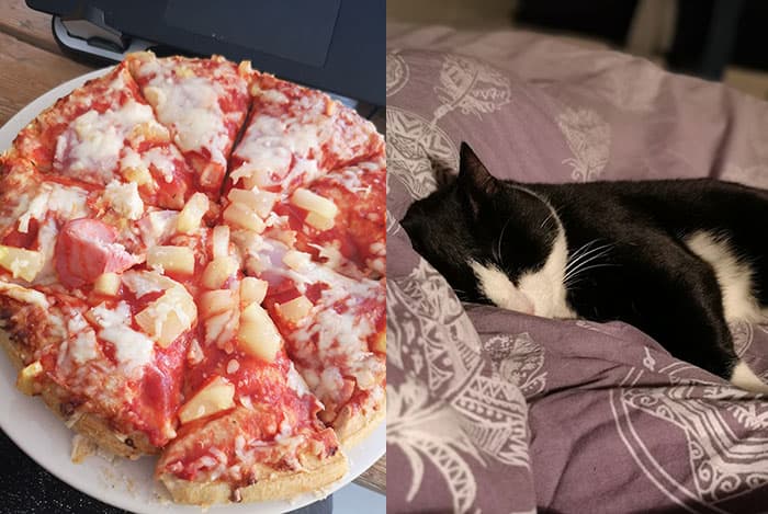zondag pizza en slapen