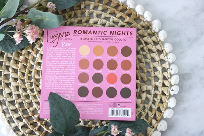 rude cosmetics romantic nights palette the lingerie collection 3