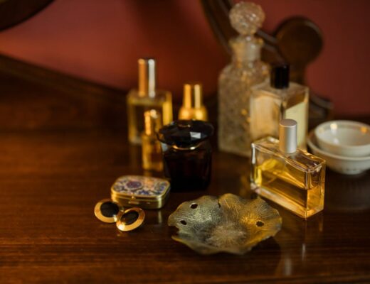 perfumes on the table