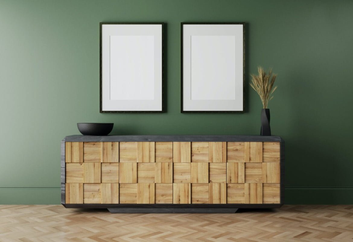 wood light wall house